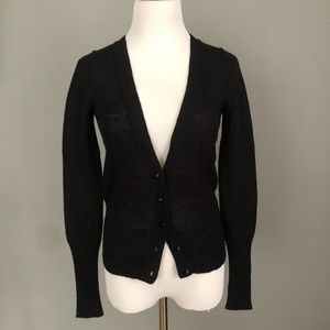 J. Crew black sweater with jewel buttons, size: XS